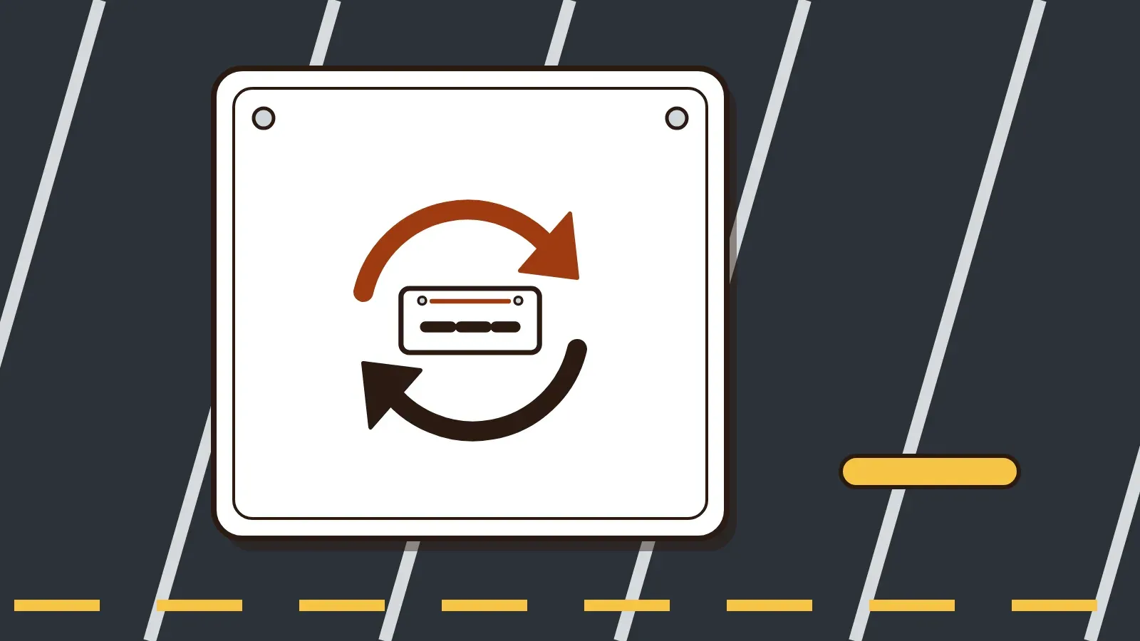 Illustration: a car key resting on two loan documents, one crossed out
